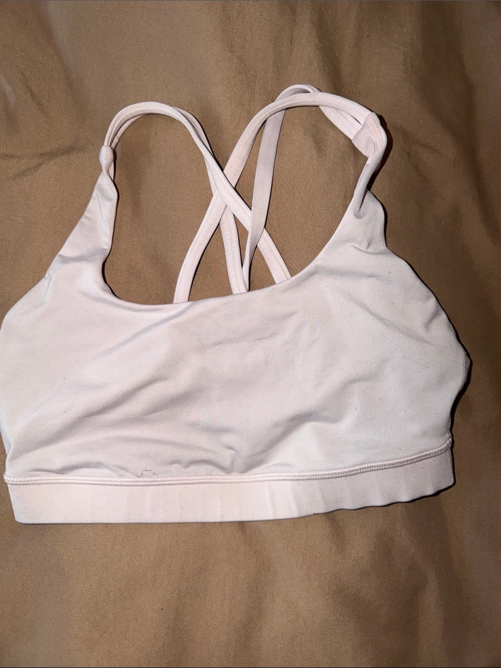 lululemon athletica Light Pink Double Crisscross Strappy Sports Bra